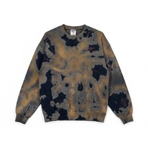 Jerzees NuBlend Tie Dye‎ Bleach Dyed Sweatshirt Crewneck Pullover L